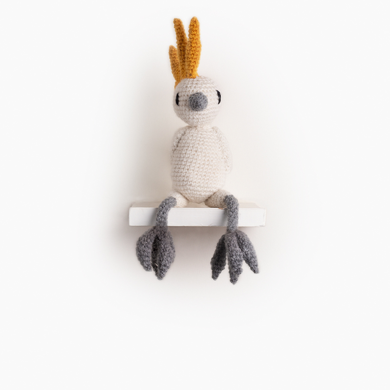 cockatoo bird crochet amigurumi project pattern kerry lord Edward's menagerie